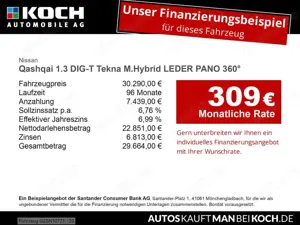 Nissan Qashqai 1.3 DIG-T Tekna M.Hybrid LEDER PANO 360° Bild 2