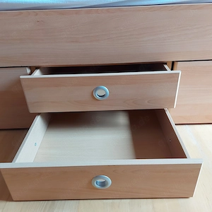 Kojenbett mit Hängeregal von Welle Möbel  Buchefarben Bild 4