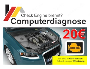 Check Engine brennt? Motor-Diagnose 20 Euro 