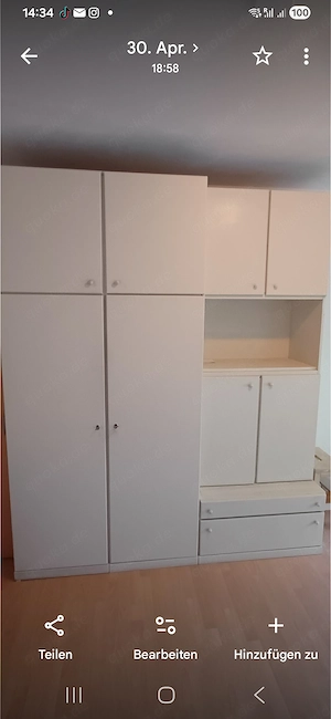 Kleiderschrankelement 2-teilig, Zustand gut