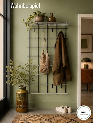 Garderobe 60er Aluminium Chrom Vintage Mid Century