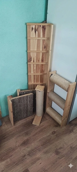 Katzenparkour aus Echtholz