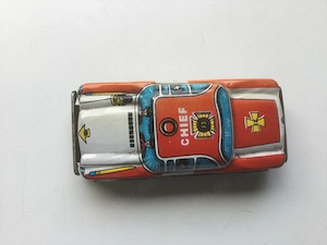 Pennytoy Fire Chief Vintage Blechspielzeug Modell 