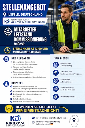 Mitarbeiter Leitstand Kommissionierung (m w d)