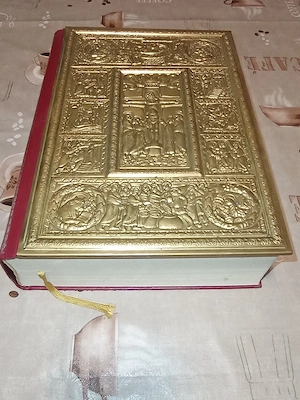 Bibel mit Messing Ikone 