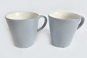 2 IKEA Dinera Kaffee-Tassen-Becher blaugrau Nr.15199                                          
