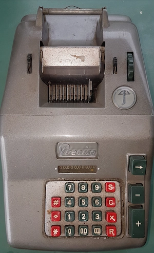 Antike Precisa Rechenmaschine   Druckmechanismus Vintage Deko