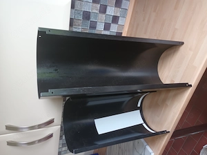 Kamin-Abzugsrohr Verkleidung   von Dunstabzugshaube, schwarz, halbrund Bild 3