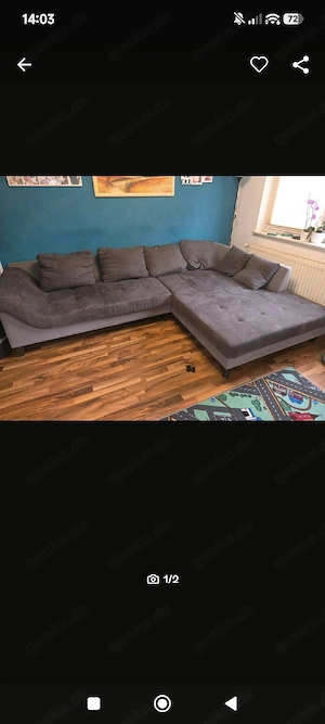 Ecksofa mit großer Liegefläche 
