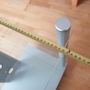 Glastisch mit Hintergrundbeleuchtung, LED Tisch 56x42x70 cm Bild 4