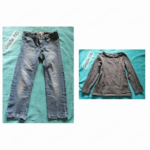 Jeans, Langarmshirt Größe 110, 116