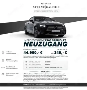 Mercedes-Benz E 200 AMG-LINE/TEMPOM/BURM/LED/RÜCKFAHRK/MAGICVI