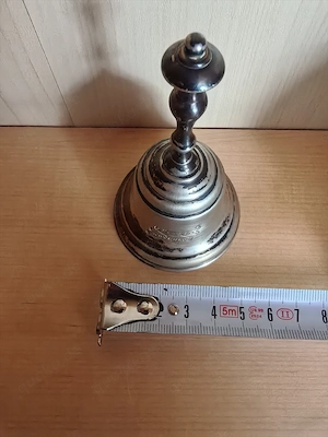 Dezente Handglocke mit "Hotel Waterloo" Prägung 10x5,5 cm groß Bild 7
