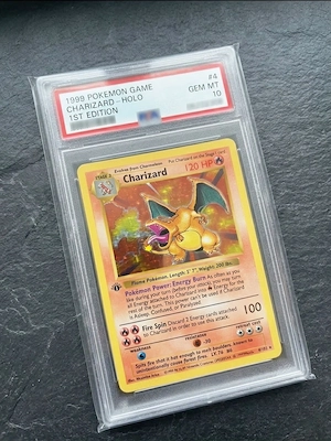 Charizard Glurak Slab Holo Displaykarte