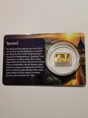 1:100 Unze 9999er Feingold-Barren "Grimms Märchen: Rapunzel 2025" (Auflage: 3.000)