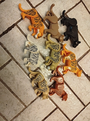Lego Jaguar, Tieger, Puma, Panther, Leopard und Säbelzahntieger