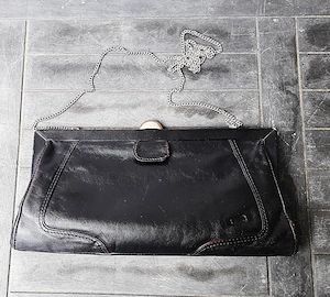 Vintage klassiche Abendtasche Leder 