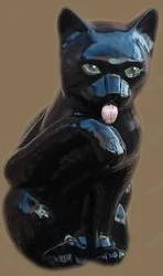 Dachfigur Katze mit Zunge Handgefertigt & Naturgetreu ,Dachkatze, Würzburg