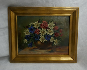 Ölbild -  Blumen, von Schminke