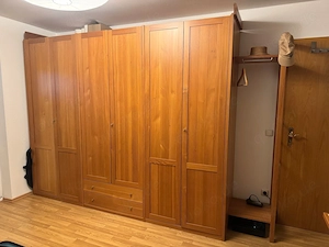 Massivholz  Kleiderschrank, 6-türig, Douglasie Kirschbaum