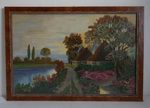 Ölbild- Lüneburger Heide 1890