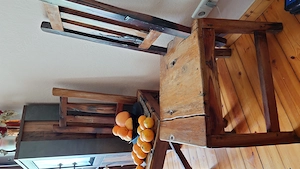 Esszimmerstühle, massives Holz, Unikate, 6 Stück