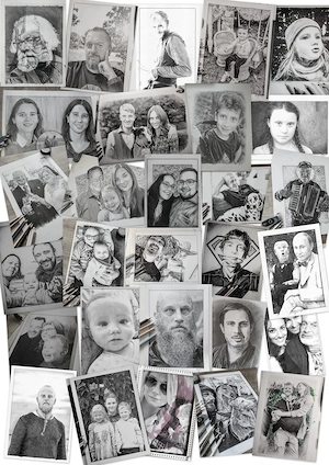 Portrait voller Leben   Ihre Liebsten als zeitlose Kunst auf Papier