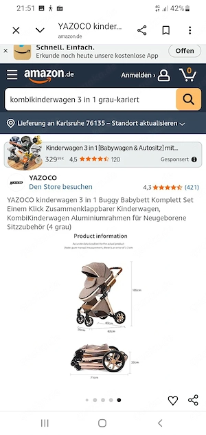  Kombikinderwagen 3 in 1 