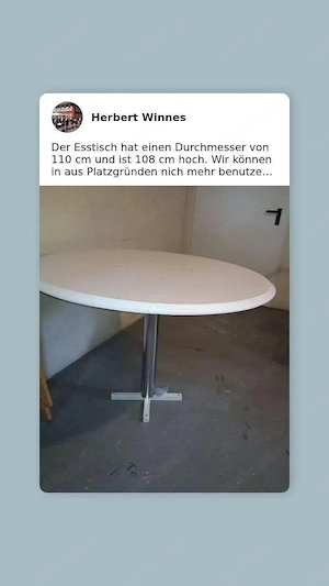 Esstisch ohne Stühle