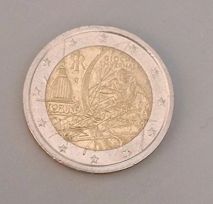 Sondermünze 2 Euro  Gedenkmünze 2006 Italien  XX. Olympischen Win