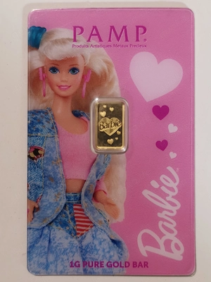 1 Gramm schweizer Goldbarren "Barbie 2026" Zertifiziert & einzeln nummeriert! 
