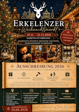 Erkelenzer Weihnachtsmarkt 2026 - AUSSTELLER GESUCHT!
