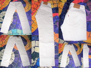 Verkaufe original weiße vintage Levi s 501 Jeans W31   L30 mit Knopfleiste