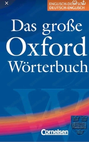 Der große Oxford Wörterbuch nagelneu 