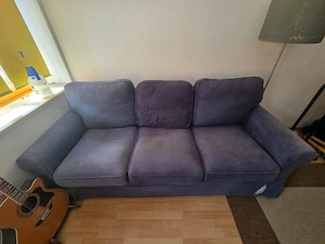 Schlafcouchs, Sofa mit Schlaffunktion und Lattenrost bl