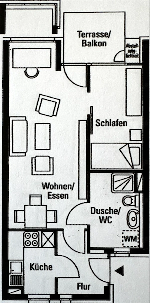 Oberreut 1,5 Zimmer Seniorenwohnung 