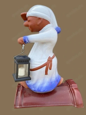 Dachfigur Dachschmuck Dachausgucker stehend mit Solarlampe verschiedene Farbvarianten Bild 2