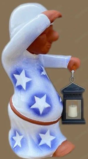 Dachfigur Dachschmuck Dachausgucker stehend mit Solarlampe verschiedene Farbvarianten Bild 6