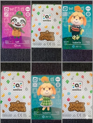 Animal Crossing Amiibo Karten | Melinda (215 & 301) | Gerd (208) | SP Karten