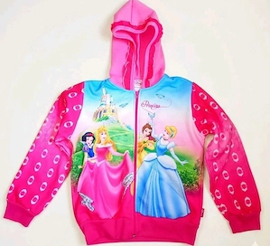 Neuwertig Disney Princess Zip-Jacke   Hoodie   Gr. 116