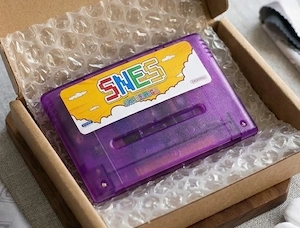 3000 in 1 SNES SFC Spielekassette   Transparent Lila   Purple   NEU