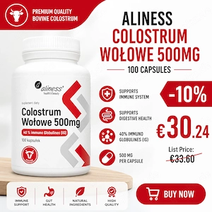 Beef Colostrum IG 40% 500 mg x 100 capsules