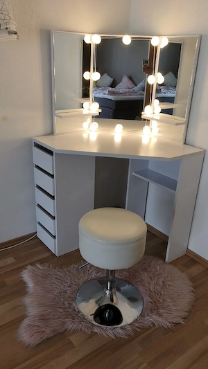 Eckschminktisch weiß Bild 2
