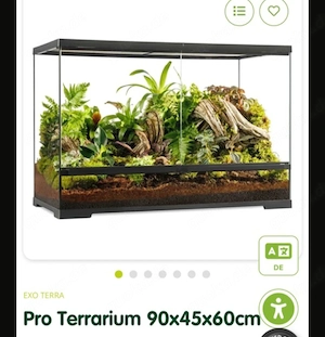 Terrarium 90x45x60 mit Rückwandelement und Beleuchtungselement Bild 2