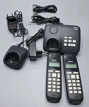 Gigaset AL225A Duo Schnurloses Analog DECT Telefon schwarz  2-Han