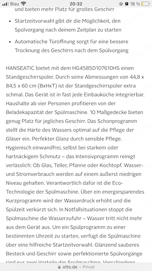 Spülmaschine Hansetic Bild 2