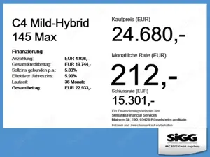 Citroen C4 Mild-Hybrid 145 Max **Vollausstattung** Bild 4