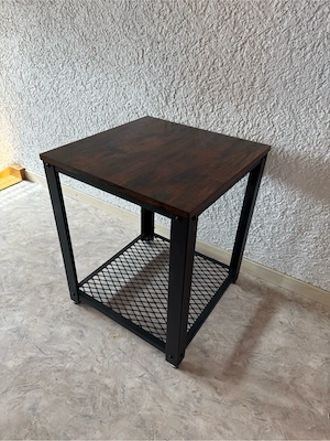 Kleiner Beistelltisch Industrial Style Nachttisch Holz Metall
