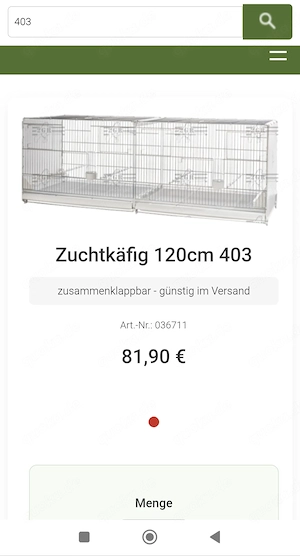 Biete Zuchtkäfig für Vögel 