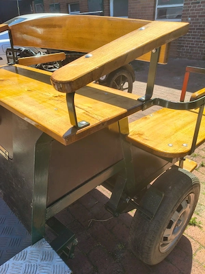 Wagonette (gebremst) für Shetty  Shetland o. kl. Pony - komplett aufgearbeitet - sofort fahrbereit Bild 6